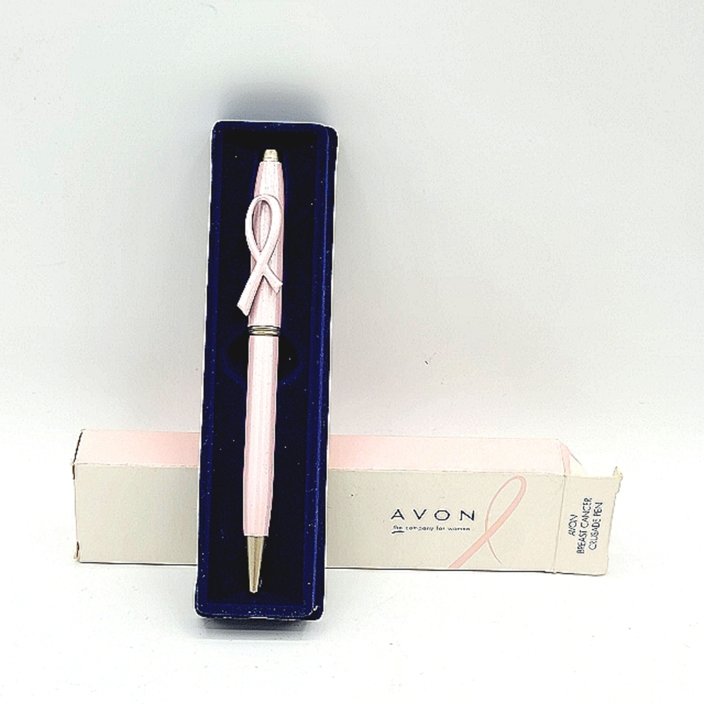 Avon Breast Cancer Crusade Pen Original Box 2000 Refillable Vintage